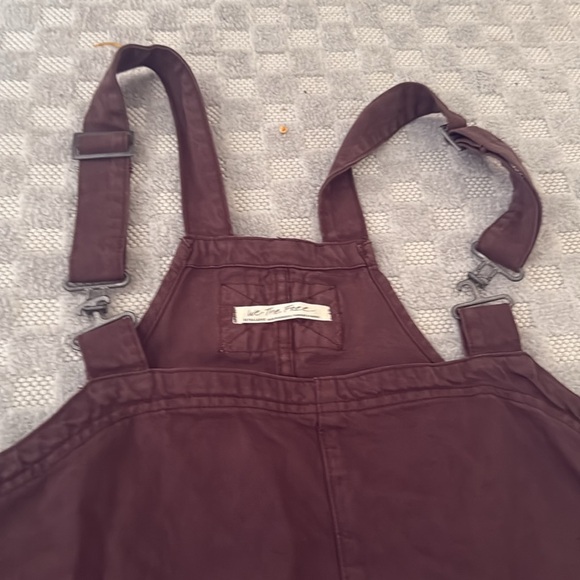 Free People Overall Smocked Mini Dress in Chocolate Brown Size X-Large NWT - Picture 8 of 13